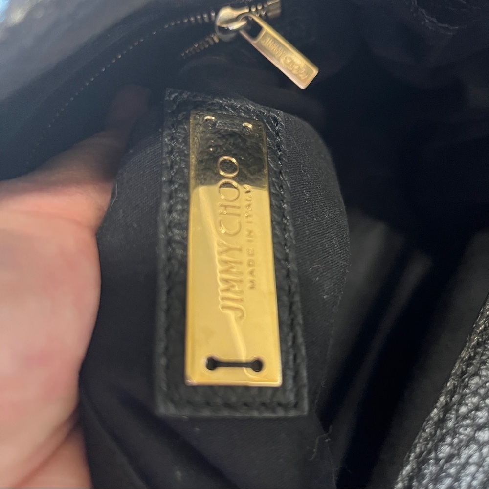Jimmy Choo Black Star-Studded Leather Tote - Picture 10 of 16